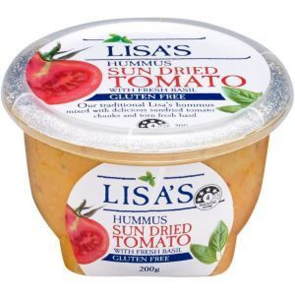 Lisas Hummus Sundried Tomato