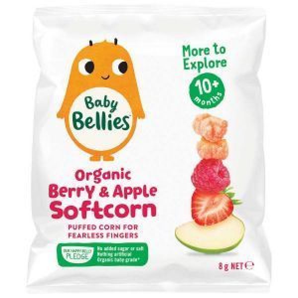 Baby Bellies Organic Berry & Apple Softcorn 8g