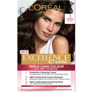 Loreal Excellence Hair Colour Darkest Brown 3 Reviews - Black Box