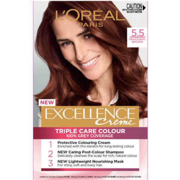 Loreal Excellence Hair Colour Mahogany Brown  Reviews - Black Box