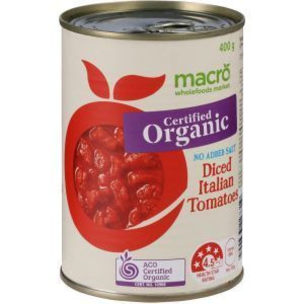 Macro Organic Tomatoes Diced Italian No Added Salt