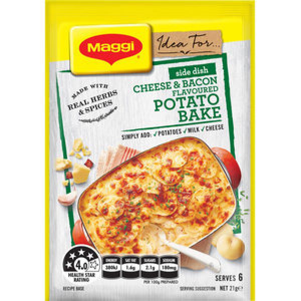 Maggi Side Dish Potato Bake Cheese & Bacon