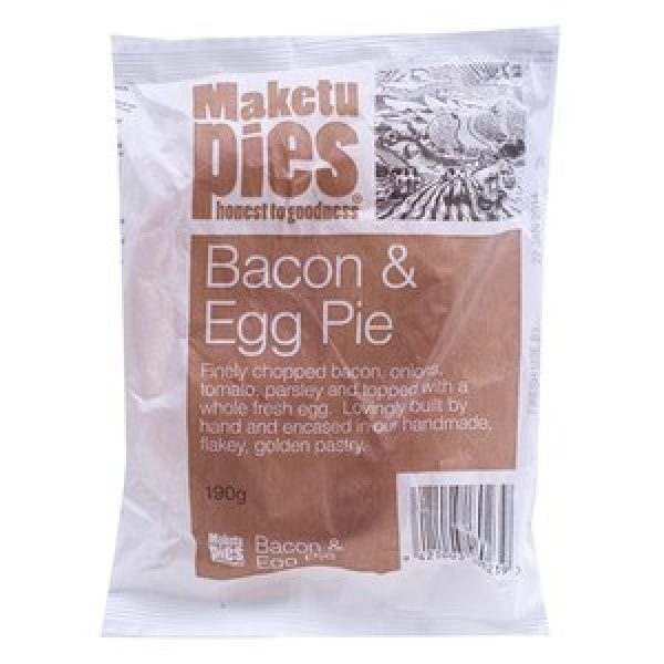 Maketu Chilled Single Pie Bacon & Egg