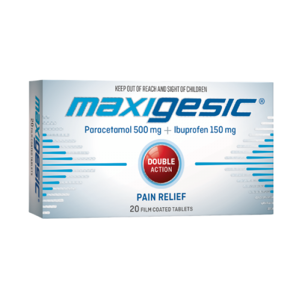 Maxigesic® Double Action Pain Relief Tablets – 20 Pack
