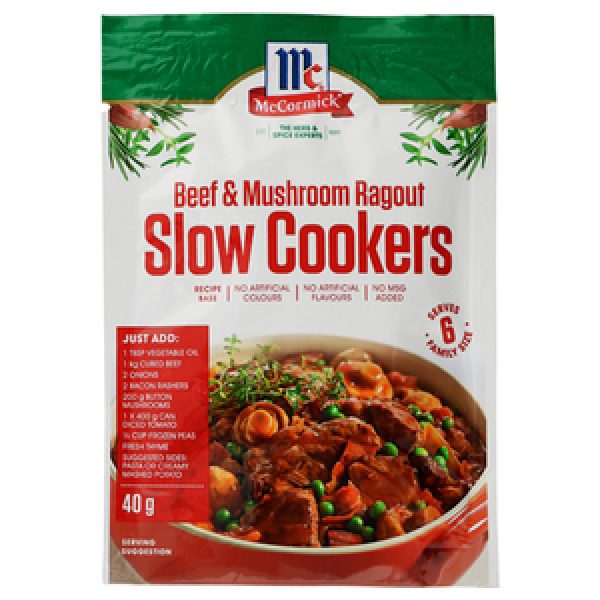 Mccormick Slow Cookers Meal Base Beef & Mushroom