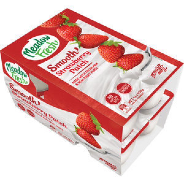 Meadow Fresh Smooth Yoghurt 12pk Strawberry 12 X 100g