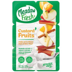 Meadow Fresh Yoghurt Custard 6pk Fruits