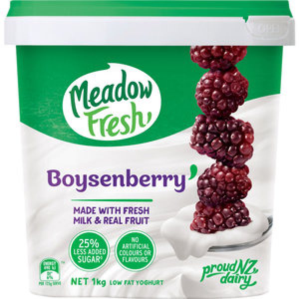 Meadow Fresh Yoghurt Tub Boysenberry Reviews Black Box