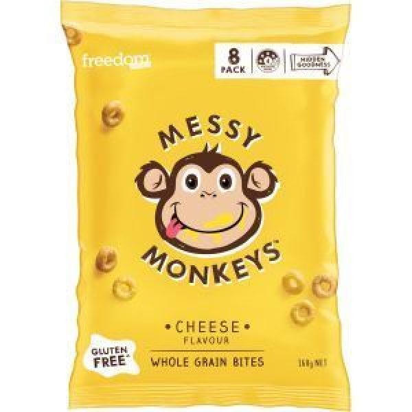 Messy Monkeys Whole Grain Bites Cheese 160g