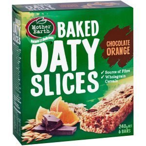 Mother Earth Oaty Slices Muesli Bars Chocolate Orange 240g