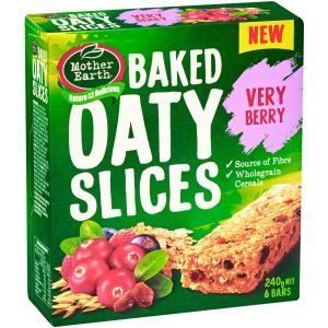 Mother Earth Oaty Slices Muesli Bars Very Berry 240g