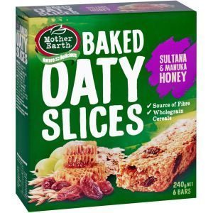 Mother Earth Oaty Slices Muesli Slice Sultana, Oat & Honey 240g