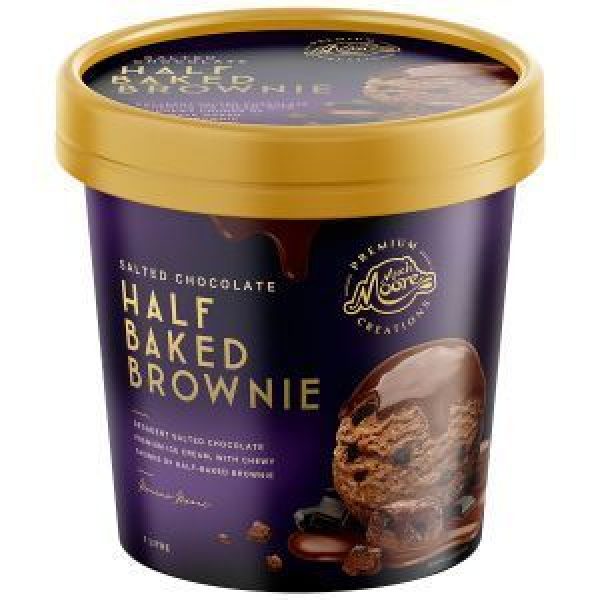 Much Moore Ice Cream Salted Choc Half Baked Brownie