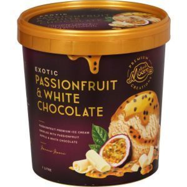 Much Moore Premium Ice Cream Passion Fruit White Chocolate