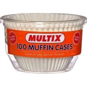Multix Baking Cups White Muffin Cases