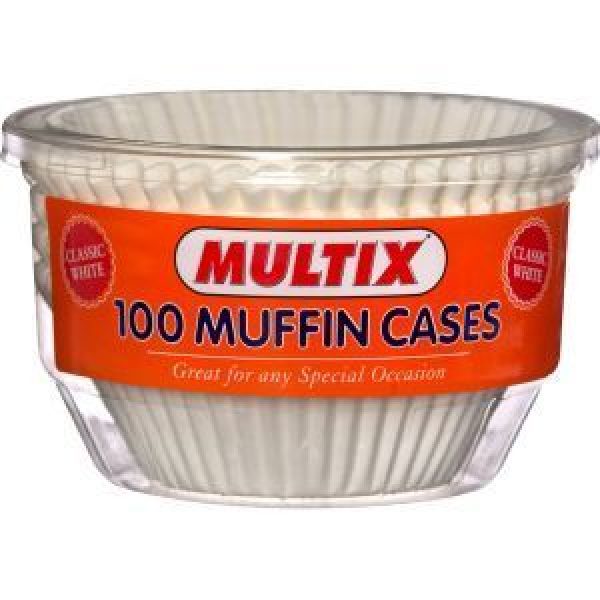 Multix Baking Cups White Muffin Cases