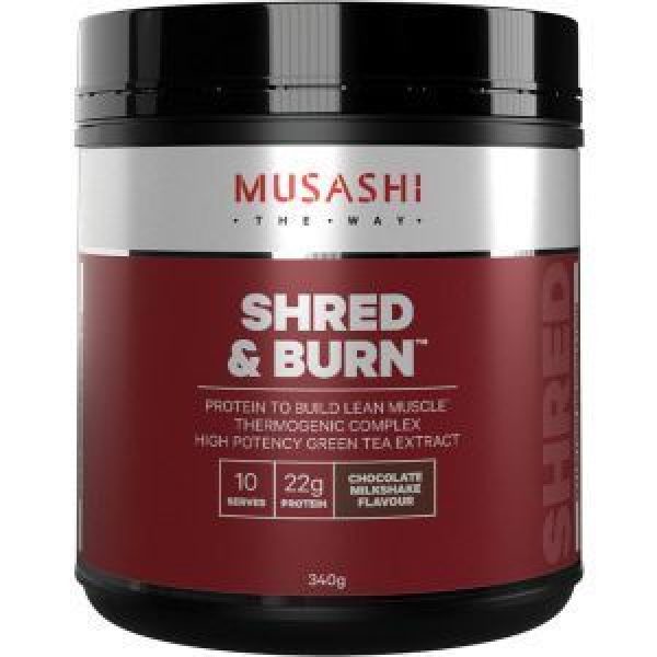 Musashi Shred & Burn Protein Powder Chocolate