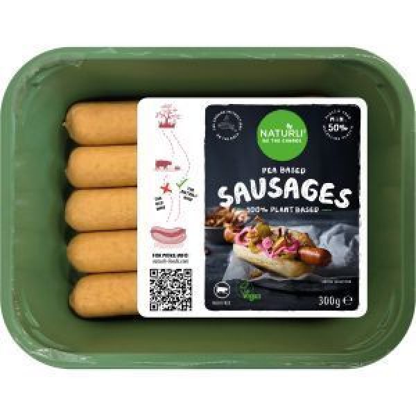 Naturli Vegan Plant Based Sausages Pea Protein 300g