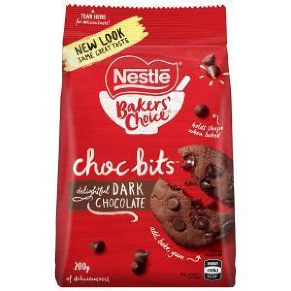 Nestle Bakers Choice Choc Bits Delightful Dark Chocolate