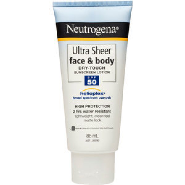 Neutrogena Ultra Sheer Sunblock Face Lotion Spf 50+
