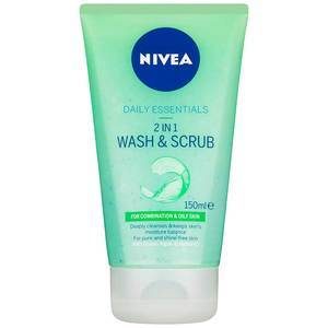 Nivea Visage Daily Essentials Facial Cleanser 2 In 1 Wash Scrub