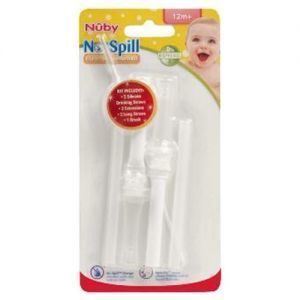 Nuby No Spill Flip It Baby Drinking Cup Replacement Straw Kit