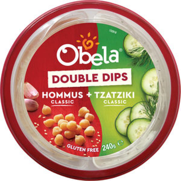 Obela Double Dips Hummus + Tzatziki