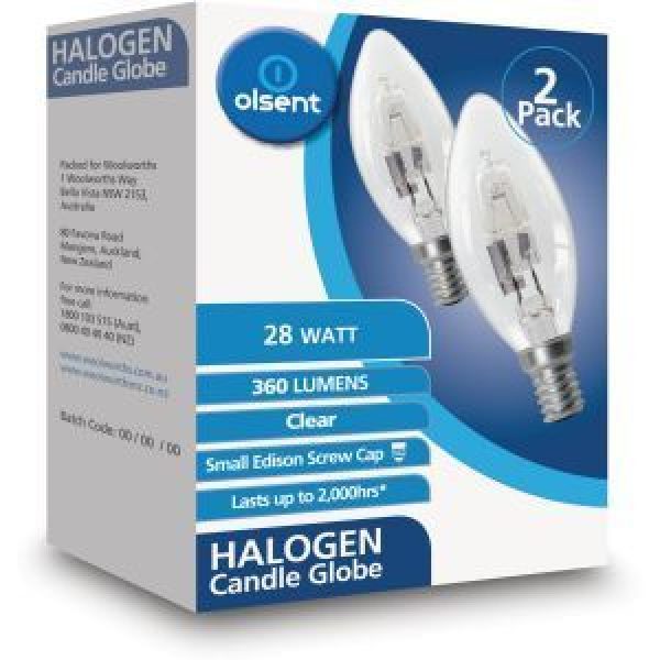 Olsent Halogen Round Bulb Screw Clear 28w