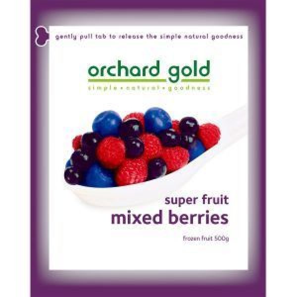 Orchard Gold Frozen Mixed Berries Super Fruits Mix