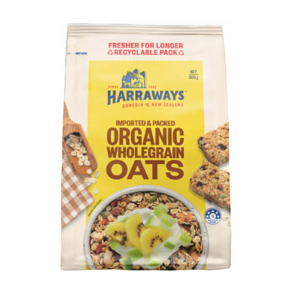 Harraways Rolled Oats Wholegrain Organic