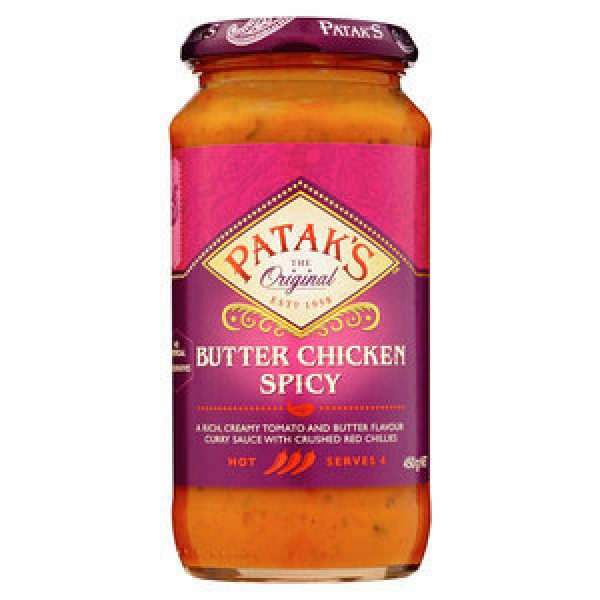 Pataks Simmer Sauce Spicy Butter Chicken Sauce