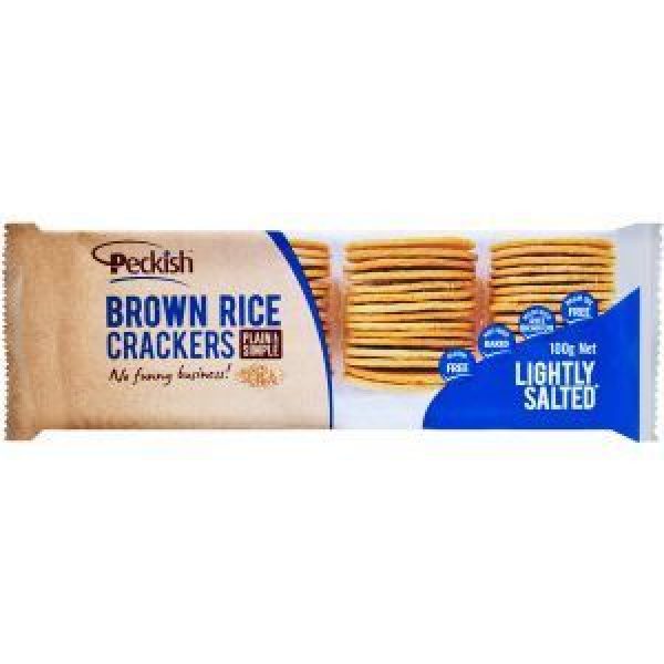 Peckish Brown Rice Crackers Lightly Salted Reviews Black Box