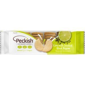 Peckish Thins Rice Crackers Lime & Black Pepper