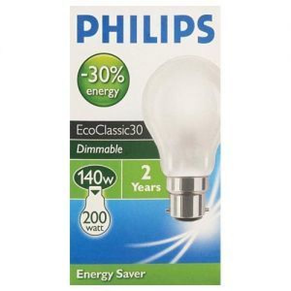 Philips Eco Classic Bayonet Light Bulb 140w B22 A55