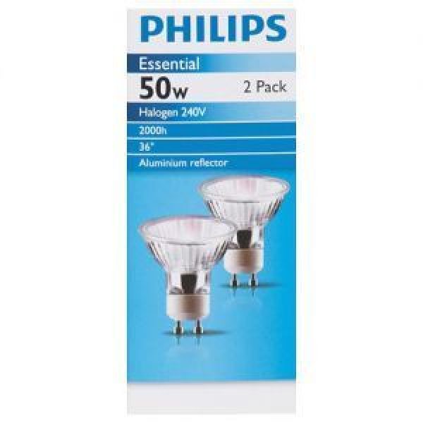 Philips Halogen Down Light Bulb 50w Gu10 40d