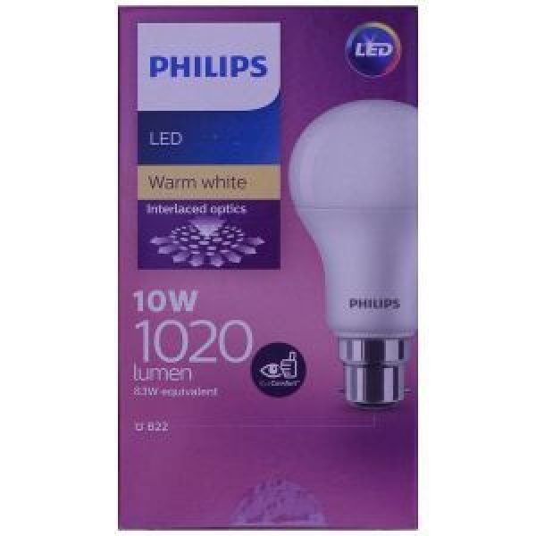 Philips Led Bayonet Light Bulb 10w 1020lm Warm White