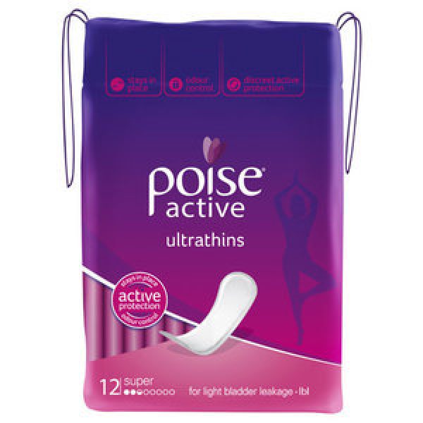 Poise Active Womens Incontinence Pads Super Ultra Thins