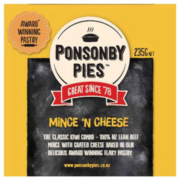Ponsonby Chilled Single Pie Mince & Cheese