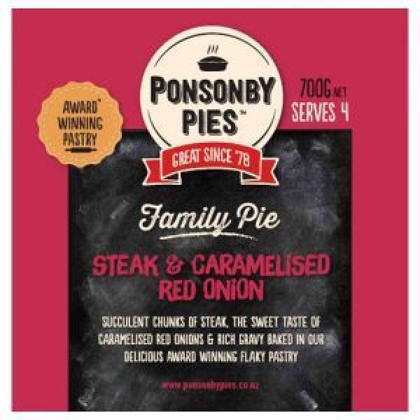 Ponsonby Frozen Family Pie Steak & Red Onion