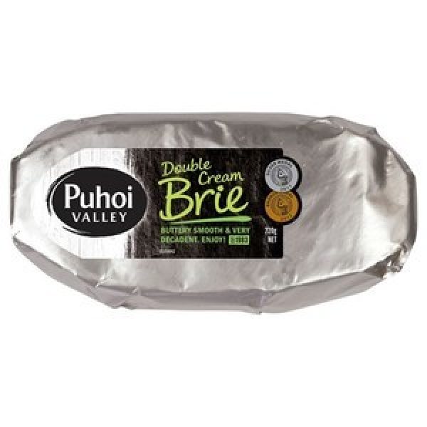 Puhoi Valley Soft White Cheese Double Cream Brie Oval