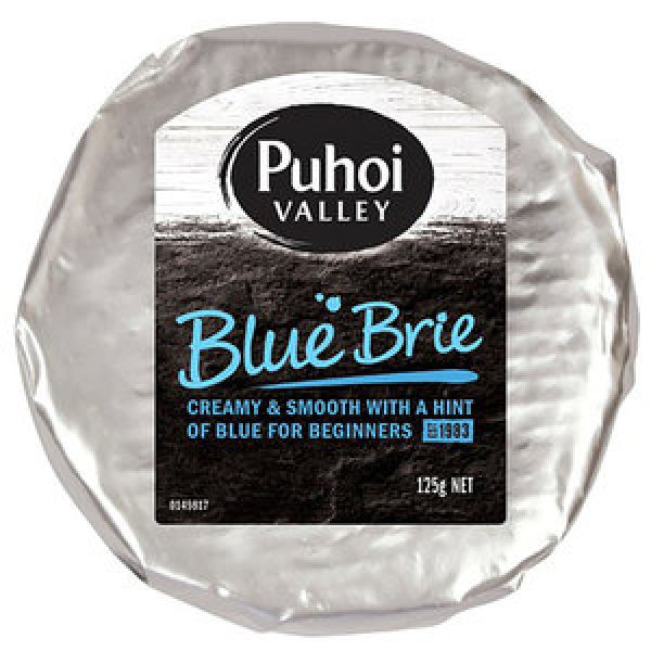 Puhoi Valley Soft White Cheese Valleys Secret Blue Brie Wheel