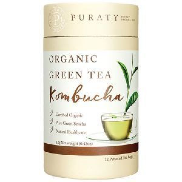 Puraty Organic Tea Bags Green Tea Kombucha