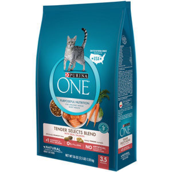 Purina One Dry Cat Food Tender Selects With Salmon Reviews Black Box