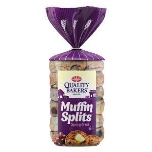 Quality Bakers English Muffins Spicy Fruit Splits
