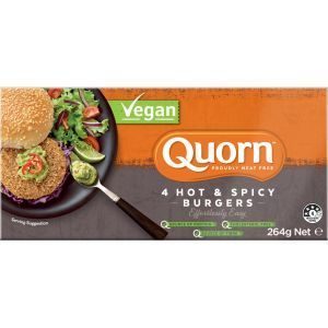 Quorn Meat Free Soy Free Meat Alternative Hot & Spicy Burgers