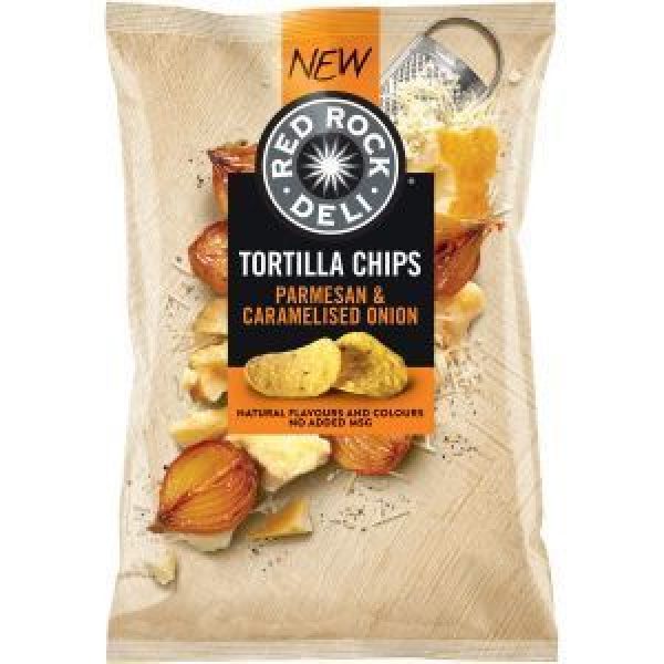 Red Rock Deli Tortilla Chips Parmesan & Caramellised Onion