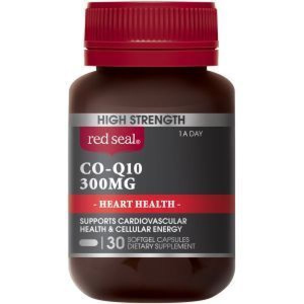Red Seal High Strength Heart & Circulation Coq10 Plus Vit D 300mg