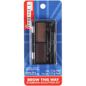 Rimmel Brow This Way Eyebrow Sculpting Kit Mid Brown Powder