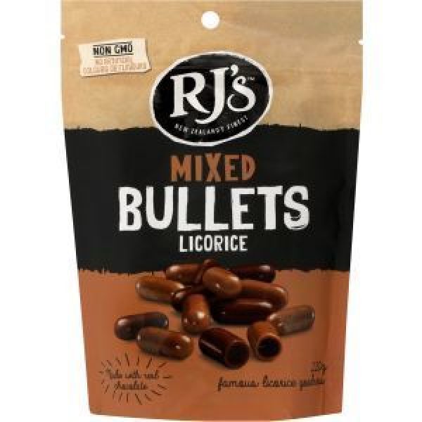 Rjs Bullets Liquorice Dark & Milk Chocolate