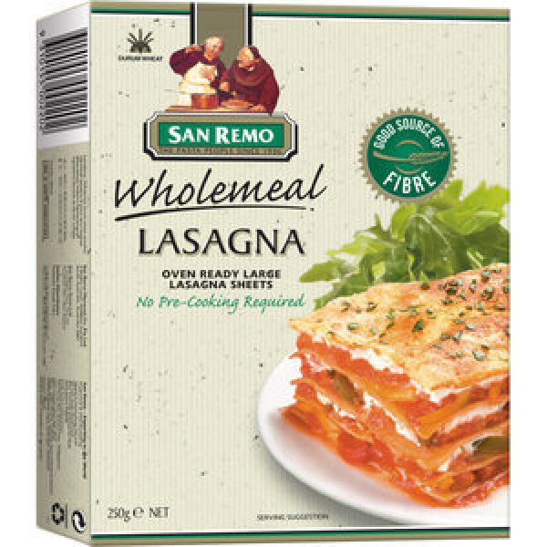 San Remo Pasta Lasagne Large Instant Wholemeal